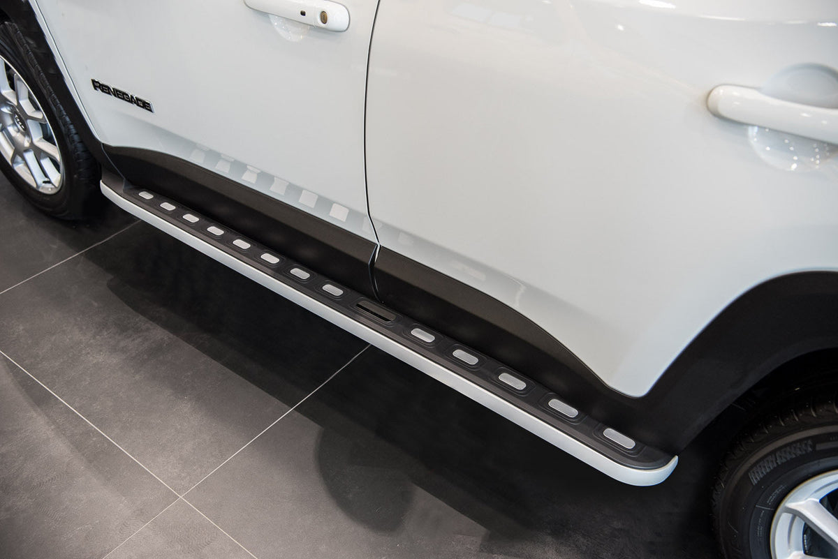 Stigtrinn fra Ventshield til Jeep Renegade 2014-, aluminium og ABS, enkel montering
