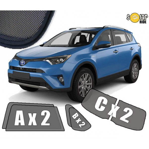 Sr solskjerm i akryl til Toyota IV (2013-2019) med enkel montering og vindavviserfunksjon