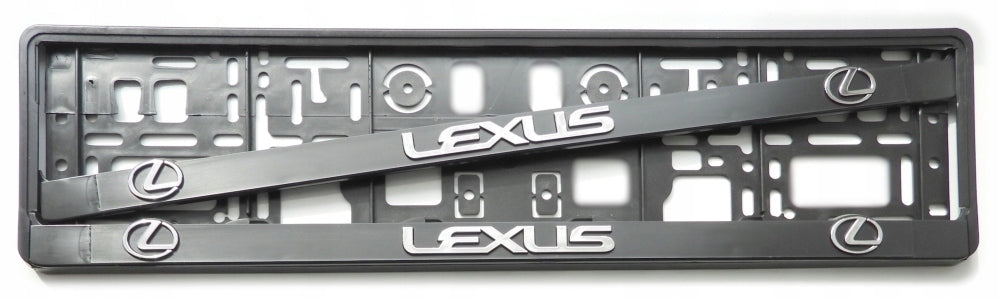 Emblem/logo til Lexus i svart og krom plast for montering foran eller bak
