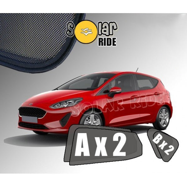 Sr solskjerm i akryl til Ford Fiesta Mk7 – vindavviser med enkel montering og beskyttelse mot regn