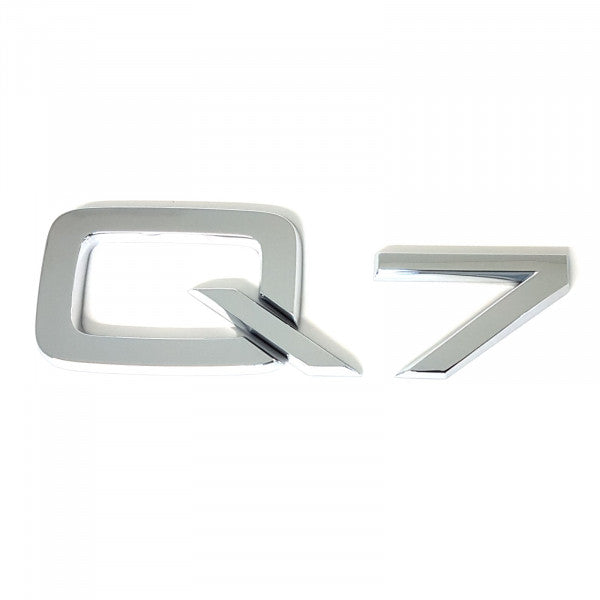 Emblem/logo til Audi Q7 Chrome i krom, originalt fra Audi med perfekt passform til bakluke