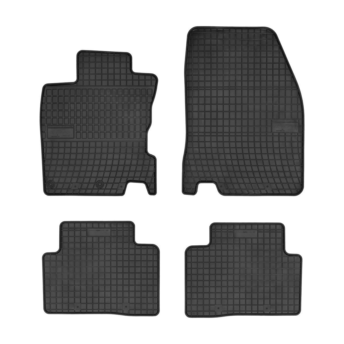 Frogum gummimatter til Nissan Qashqai (J11) 2013–2021 – svart/anthracite, 4 stk., 1 cm sidekant
