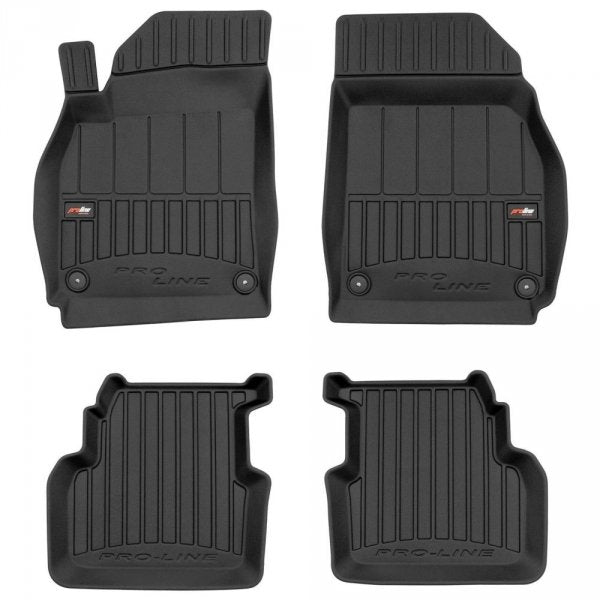 Frogum 3D Premium gulvmatter til Saab 9-3 II (2002-2015) – svart TPE-gummi med 60 mm sidekant
