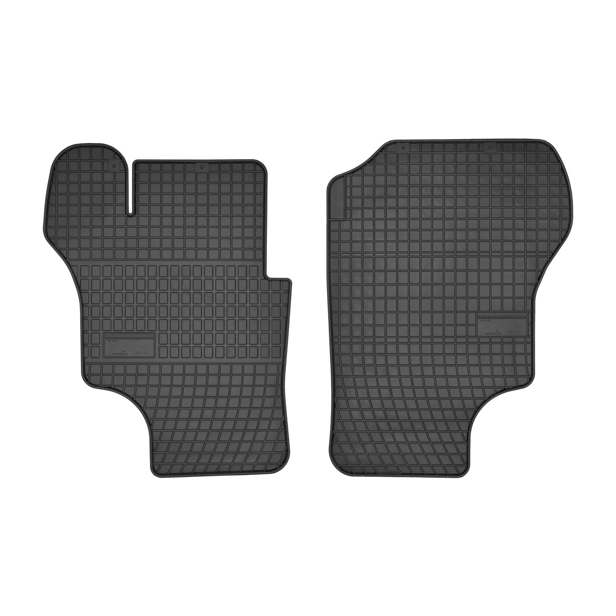 Frogum gummimatter til VW T3 1979–1991 – svart/anthracite med 1 cm sidekant, sett med 2 stk