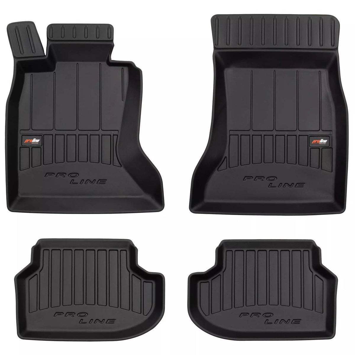 Frogum 3D Premium gulvmatter i TPE til BMW 5 F10/F11 Facelift 2013–2017 – svart sett med 4 matter