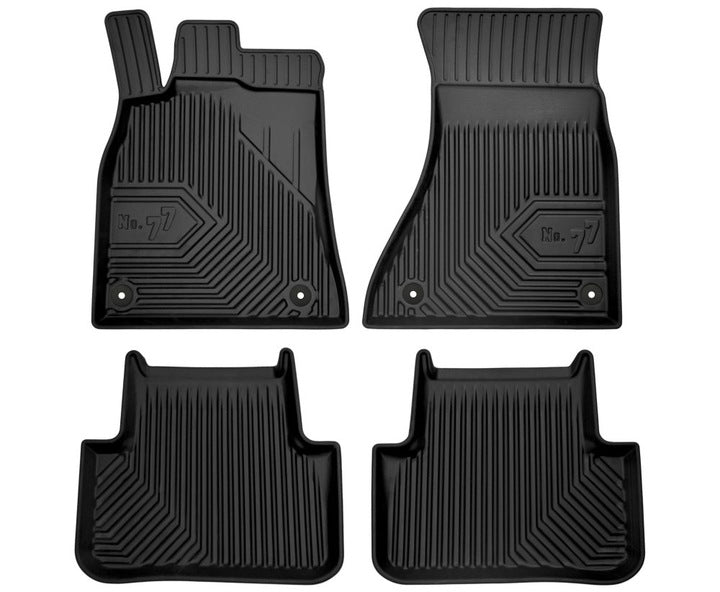 Frogum 3D Premium gulvmatter til Audi A4 B8 (2007–2015) – svart TPE med 40 mm sidekant, sett med 4