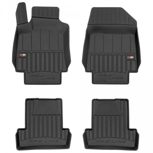 Frogum 3D Premium gulvmatter til Renault Clio III (2005-2013) – svart TPE med 60 mm sidekant, sett med 4 stk.