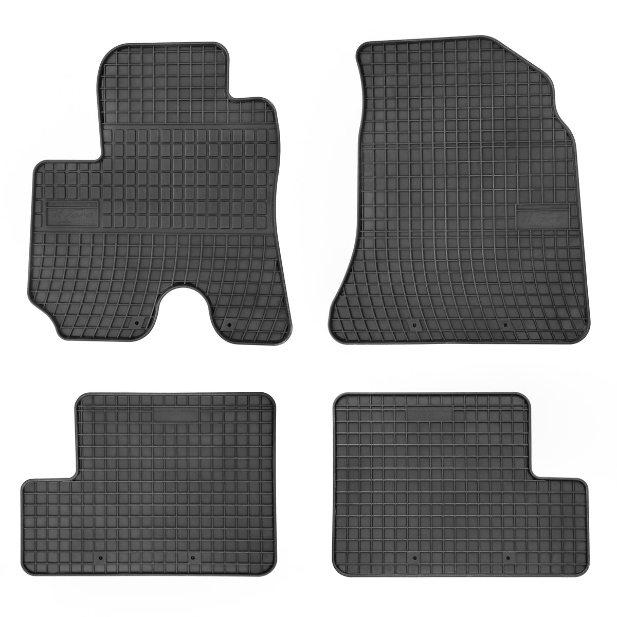 Frogum gummimatter til Toyota RAV 4 II 3d 2WD (2000-2005) – svart-anthracite, sett med 4, sidekant 1 cm