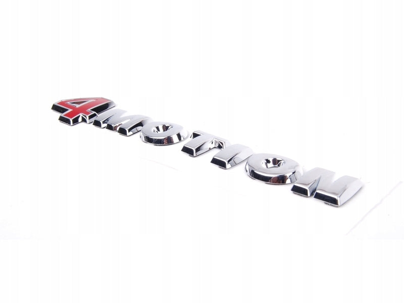 Emblem Vw 4motion Red / Chrome Bakluke - sett forfra