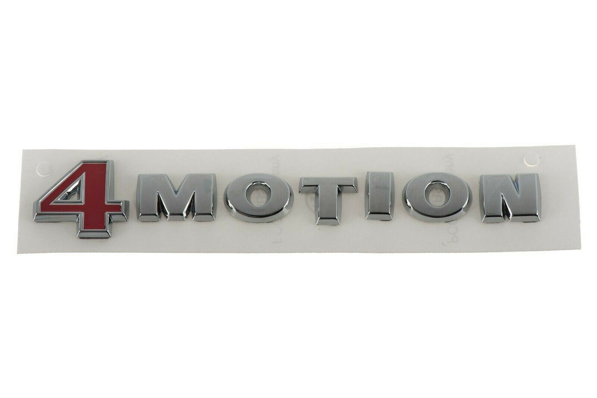 Emblem Vw 4motion Red / Chrome Bakluke - sett bakfra