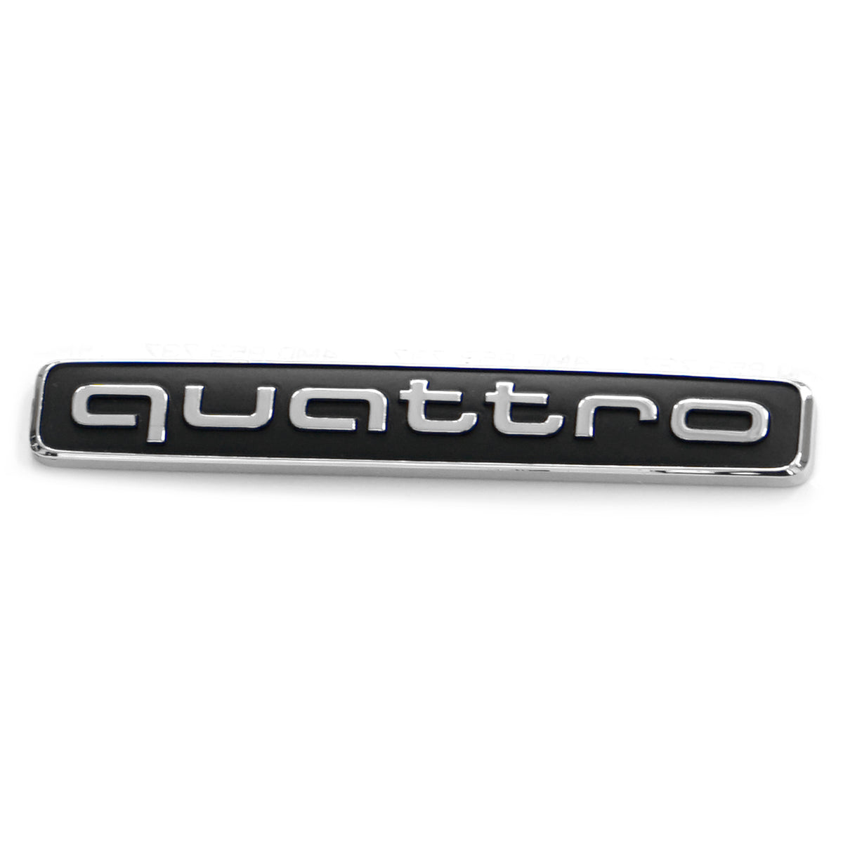 Emblem Audi Quattro Tuning Exclusive Silver and Bakluke Black Edition - sett forfra