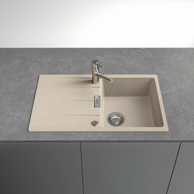 Franke Centro CNG 611-78 kjøkkenvask i beige Fragranite granittkompositt med avrenningsfelt