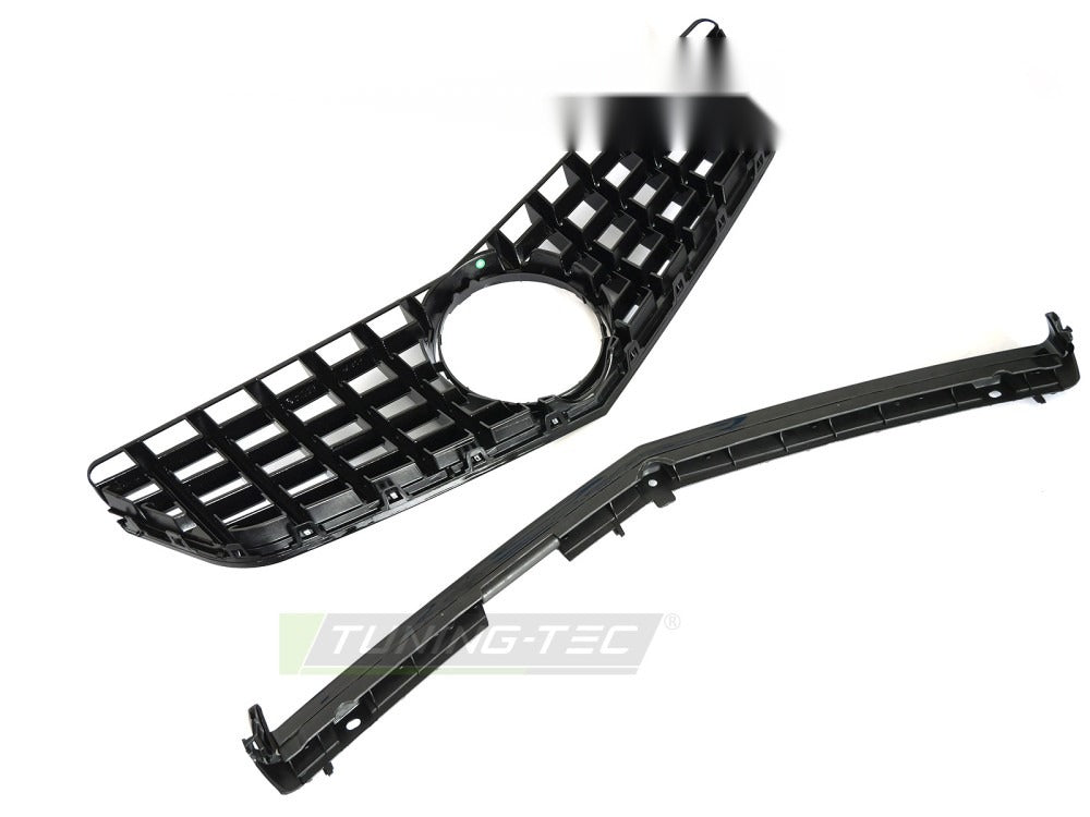 Grill Mercedes E-Klasse C207 09-13 sort med festedetaljer.