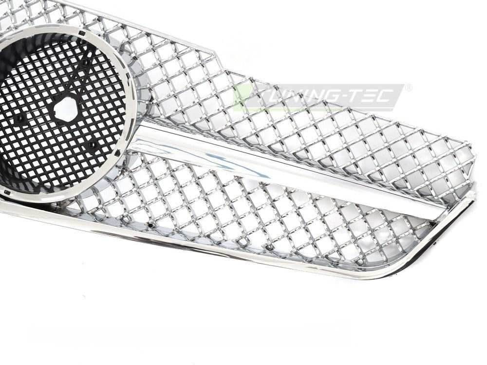 Grill Mercedes E-Klasse C207 09-13 sett fra siden, struktur synlig.