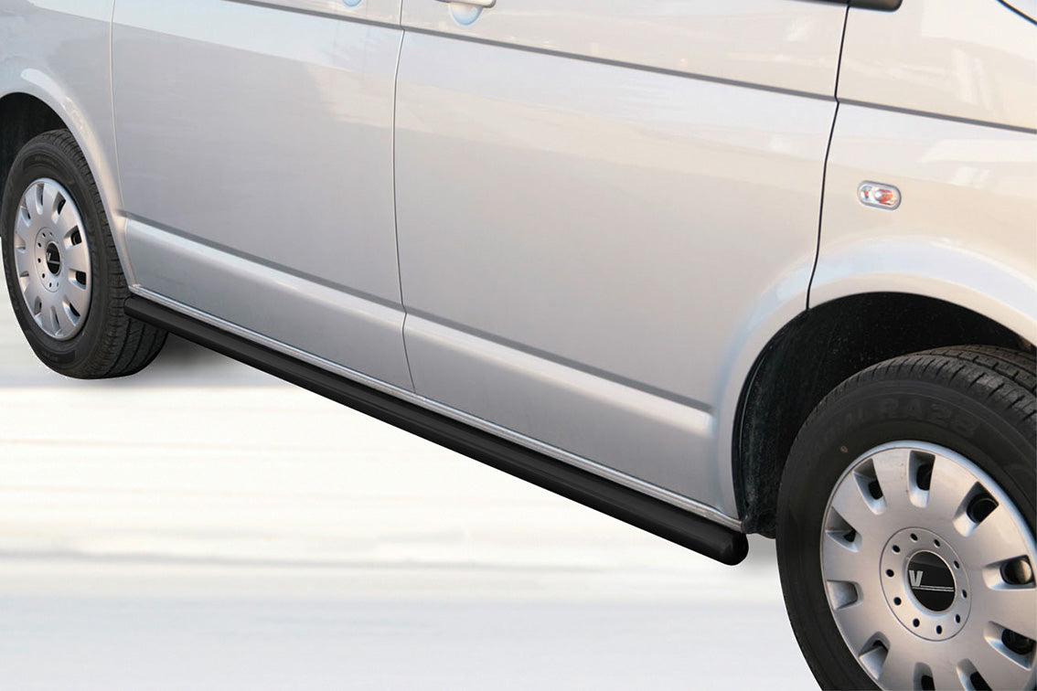 Stigtrinn Steeler til Vw T5 (SWB kort) i rustfritt stål med svart lakk
