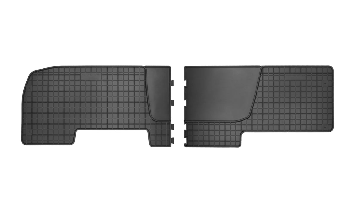 Frogum gummimatter til Opel Vivaro Life A 2001-2014 – svart/anthracite med 1 cm sidekant, sett med 2 stk
