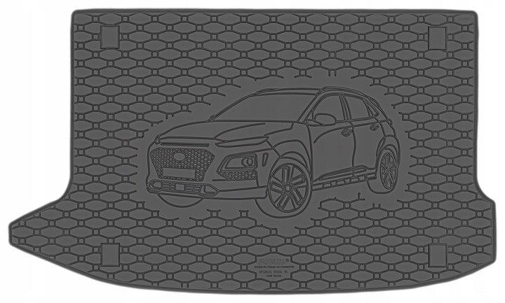 Rigum bagasjeromsmatte til Hyundai Kona I / Kona Electric I – luktfrie gummi