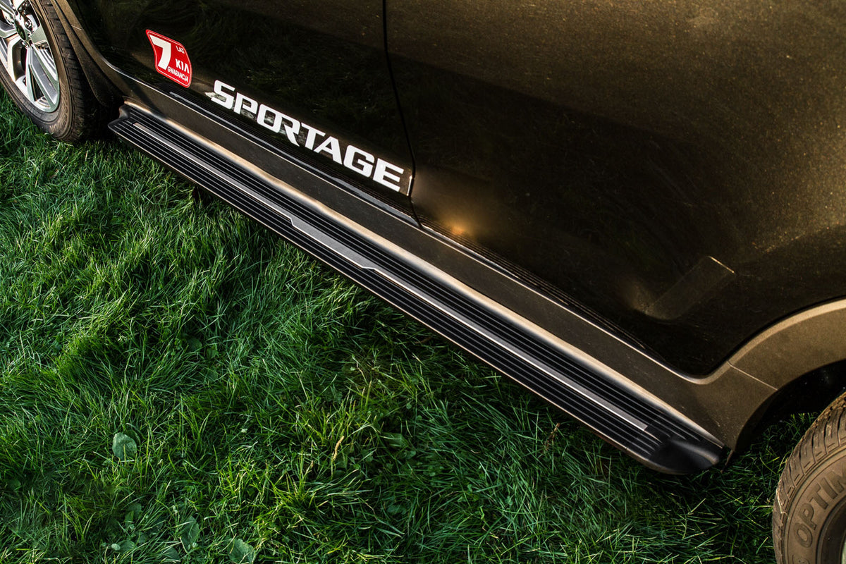 Stigtrinn fra Ventshield til Kia Sportage 2010-2015 i aluminium og svart