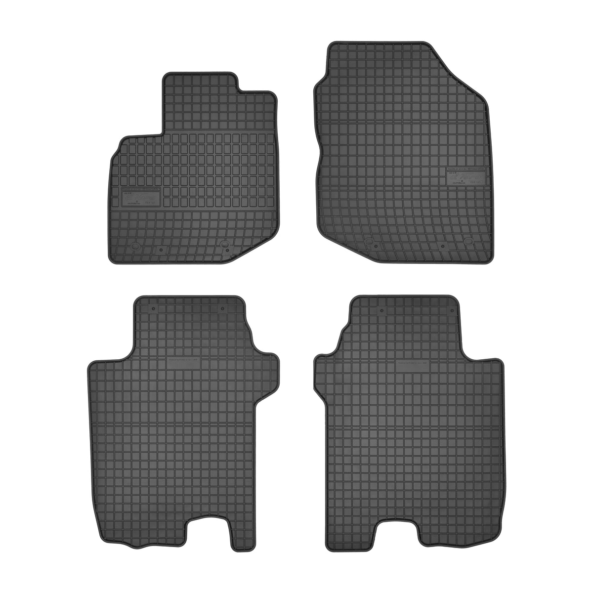 Frogum gummimatter til Honda Jazz III (2008-2013) – svart/anthracite, 4-delt sett med 1 cm sidekant