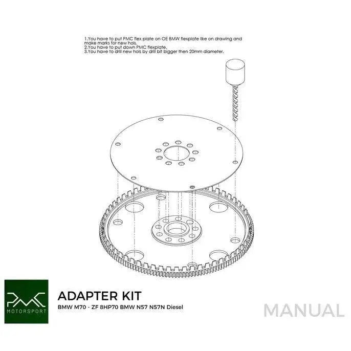 Adaptersett Bmw V12 M70 - Bmw Zf 8hp70 N57 N57n Diesel