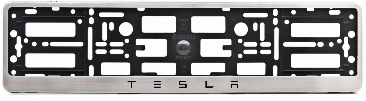 Emblem/logo til Tesla i Silver Edition med krom finish og rustfritt stål