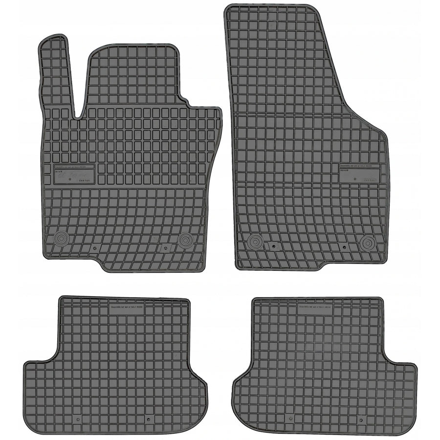 Frogum gummimatter til VW Beetle 2011-2019 – svart/anthracite, 4 stk, 1 cm sidekant, vanntett og slitesterk