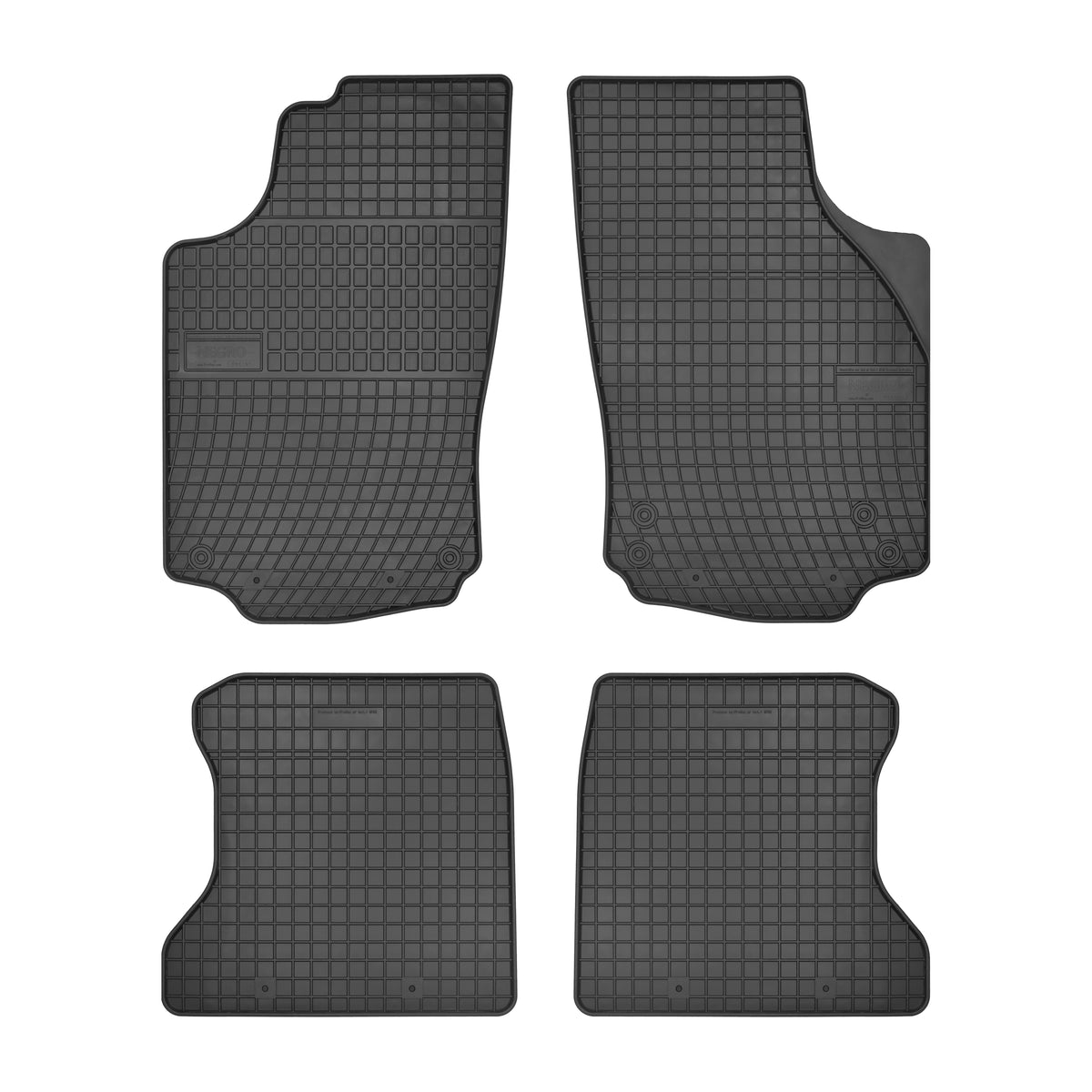 Frogum gummimatter til Opel Combo C 5 persons (2001-2011) – svart med 1 cm sidekant, sett med 4 stk.