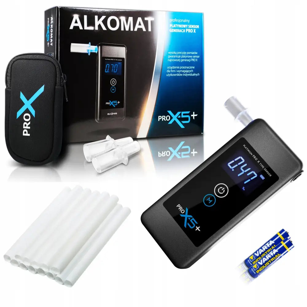 Alkometer Alcofind Pro X-5 Plus + 100 Munnstykker Pro X-5 Plus - 1