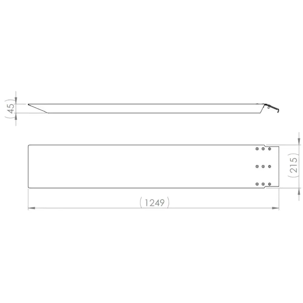 Aluminium Rampe - Unitrailer Uni L1250 - 8