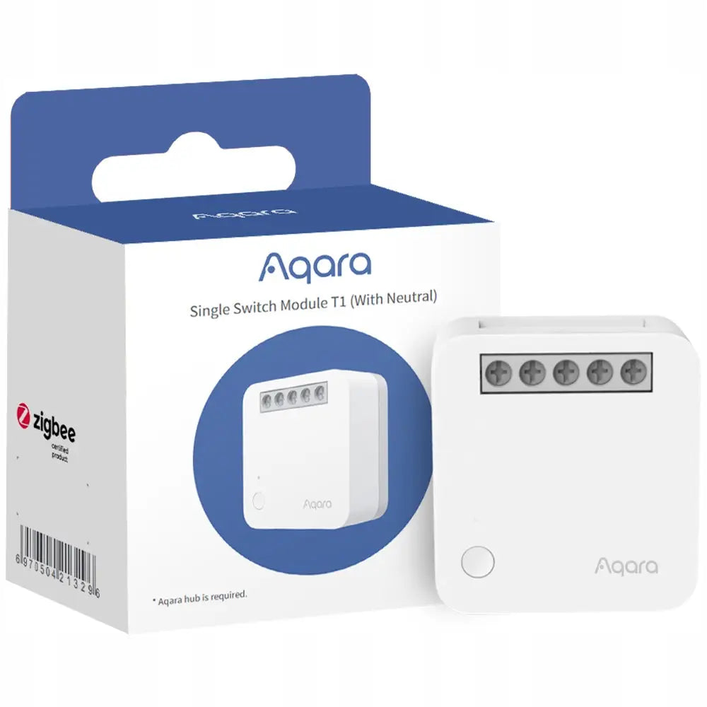 Aqara Relé Bryter 1 Kanal Med Nøytral Smart Homekit Zigbee Eu - 1