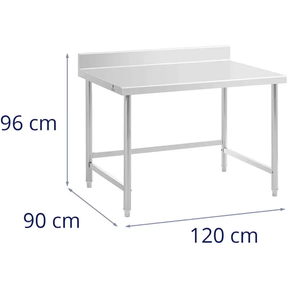 Arbeidsbenk i Rustfritt Stål 120x90cm - 8
