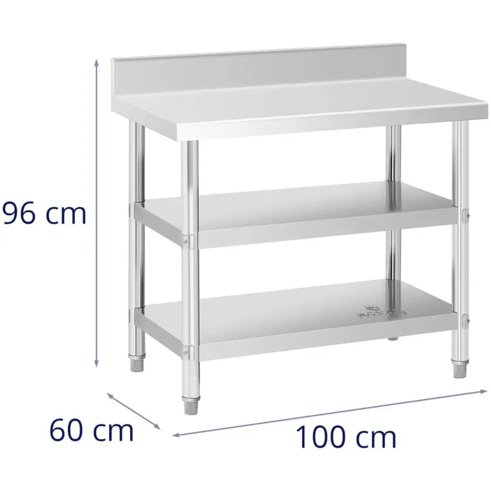 Arbeidsbenk Rustfritt Stål 100 x 60 Cm Mit Rille - 5