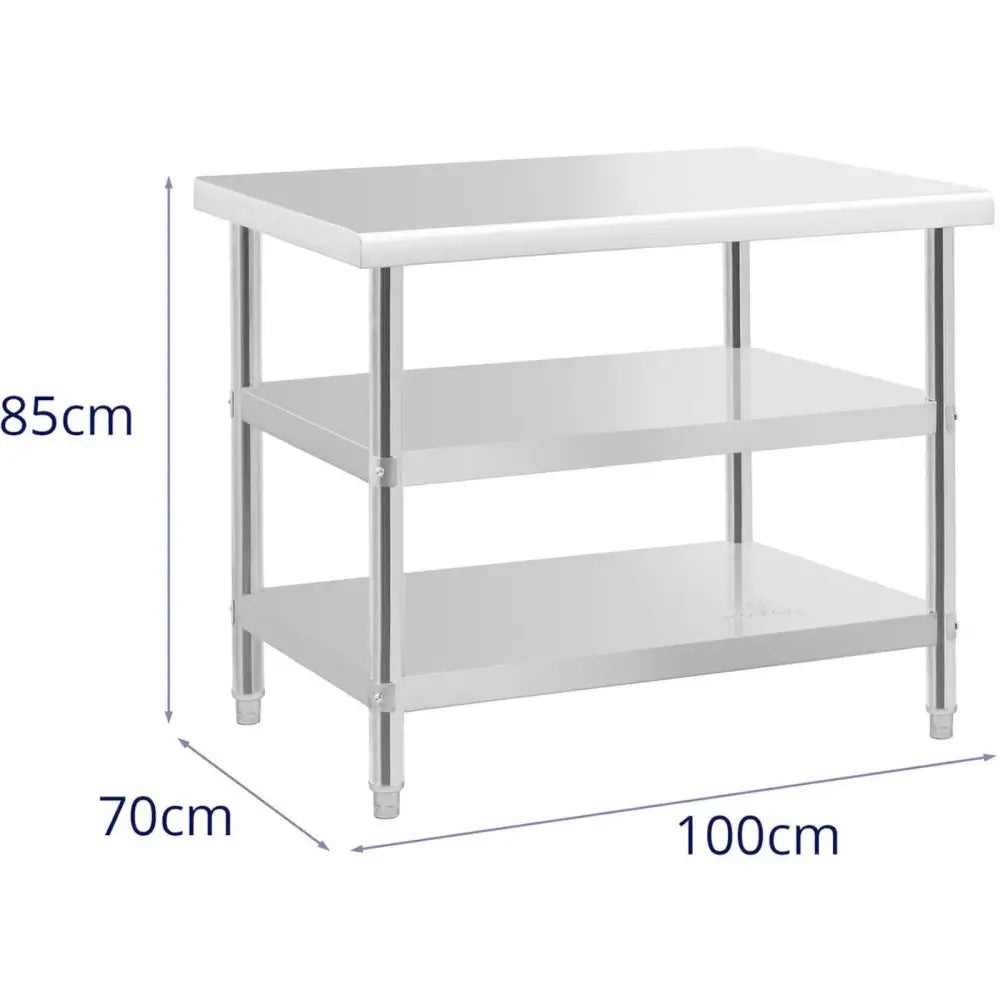 Arbeidsbord Med Sentral Hylle 2 Hyller 100 x 70 Cm - 6