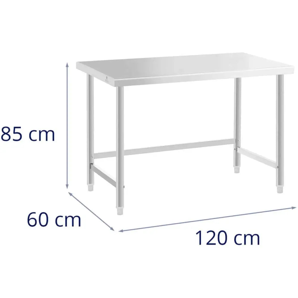 Arbeidsbord Rustfritt Stål 120x60cm - 7