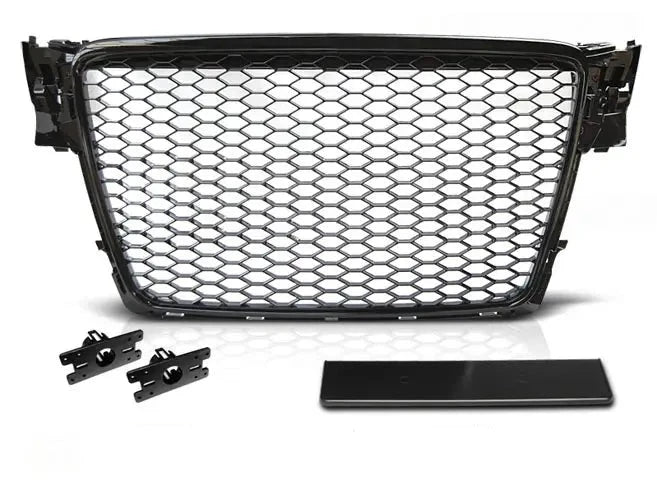 Grill Audi A4 B8 08-11 RS-Style Glossy Black | Nomax.no _1