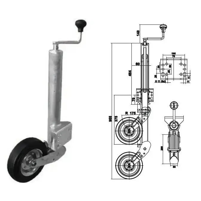 Automatisk Støttehjul For Tilhenger Knott Atk60 - 3