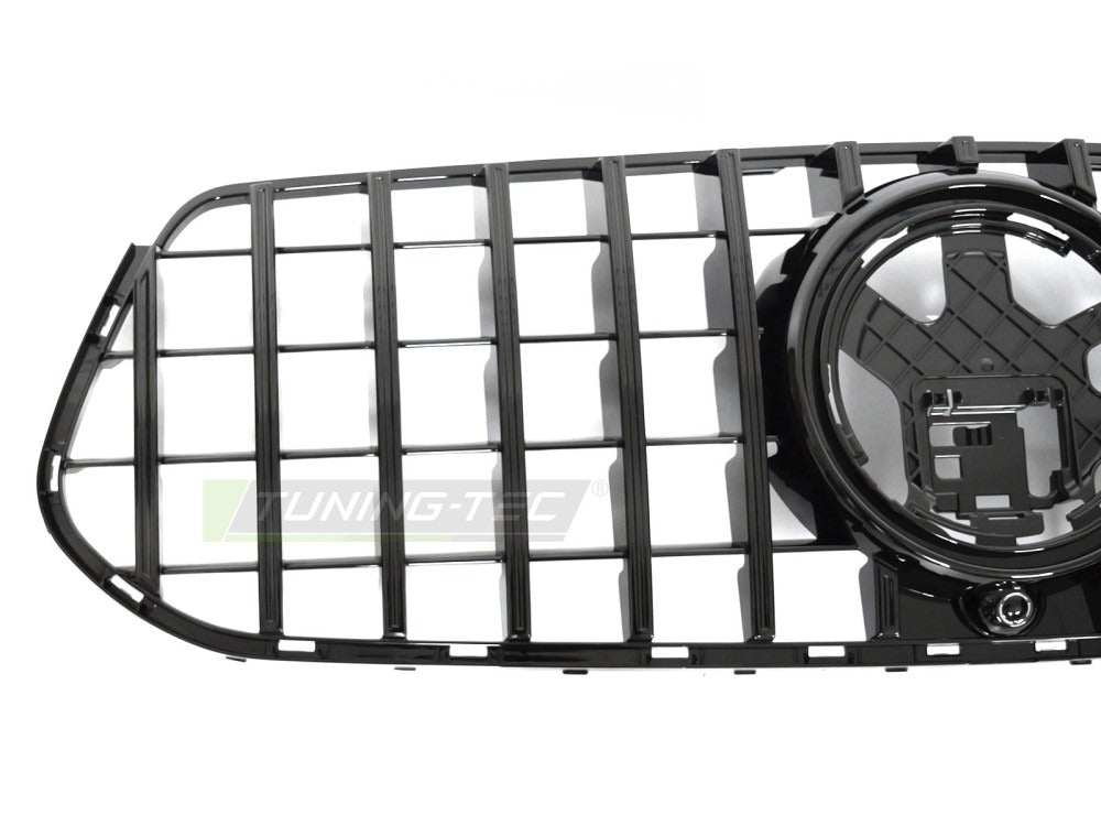 Grill Mercedes GLE W167/C167 23- sett fra siden, lamellstruktur synlig.