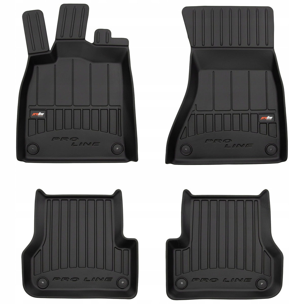 Frogum 3D Premium gulvmatter til Audi A6 C7 / A6 Allroad C7 / A7 Sportback 4G – svart TPE med 60mm sidekant