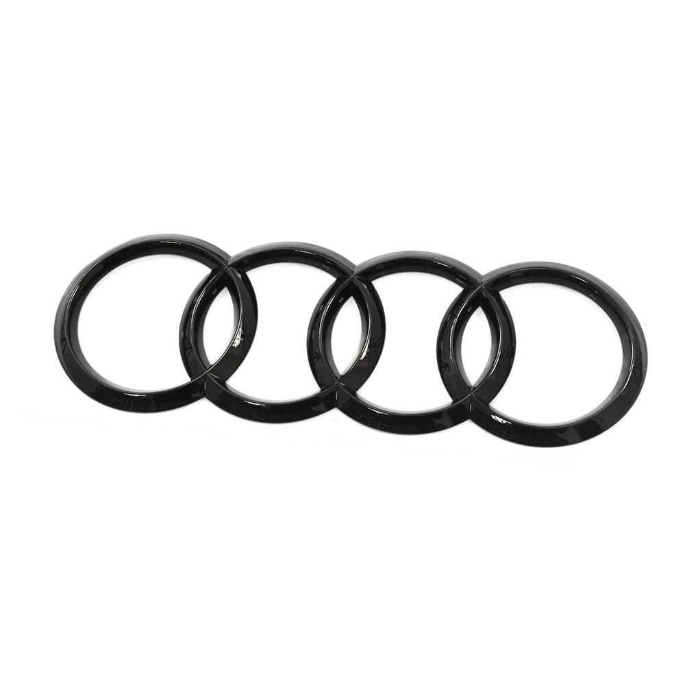 Emblem/logo til Audi ringer () i svart blank Black Edition for bakluke