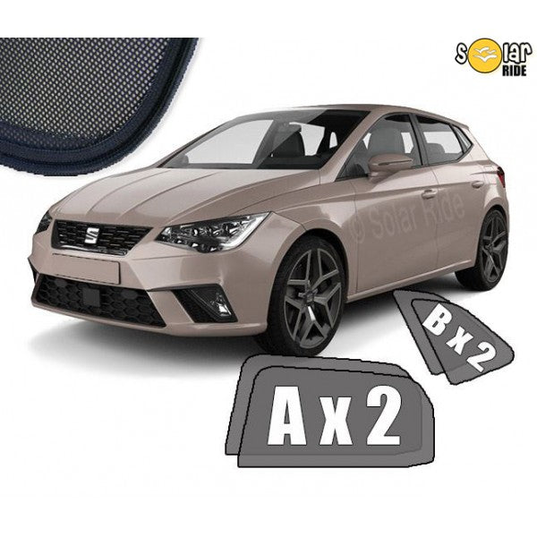 Sr solskjerm i akryl til Seat Ibiza V med enkel montering og vindavviserfunksjon