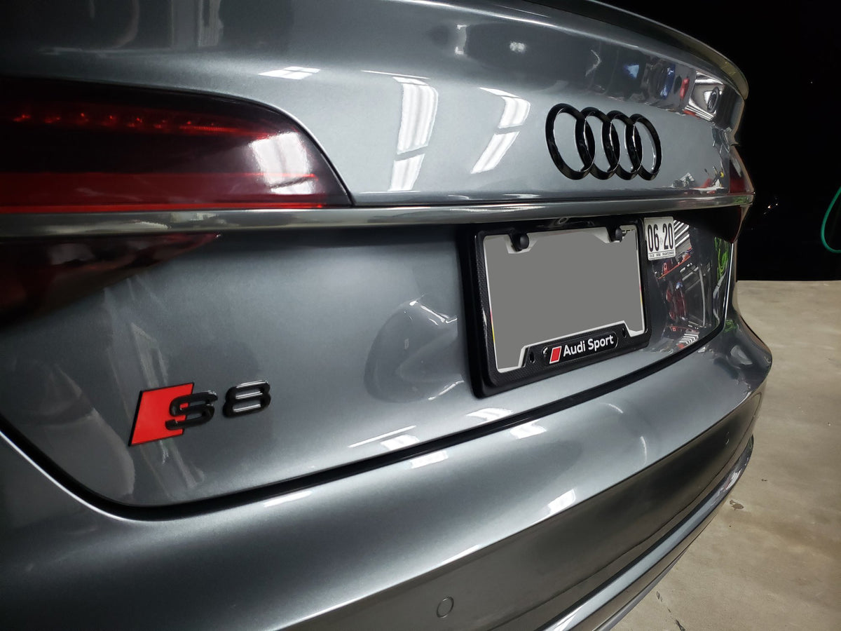 Emblem Audi S8 / Audi A8 Bakluke Black Edition - detaljer