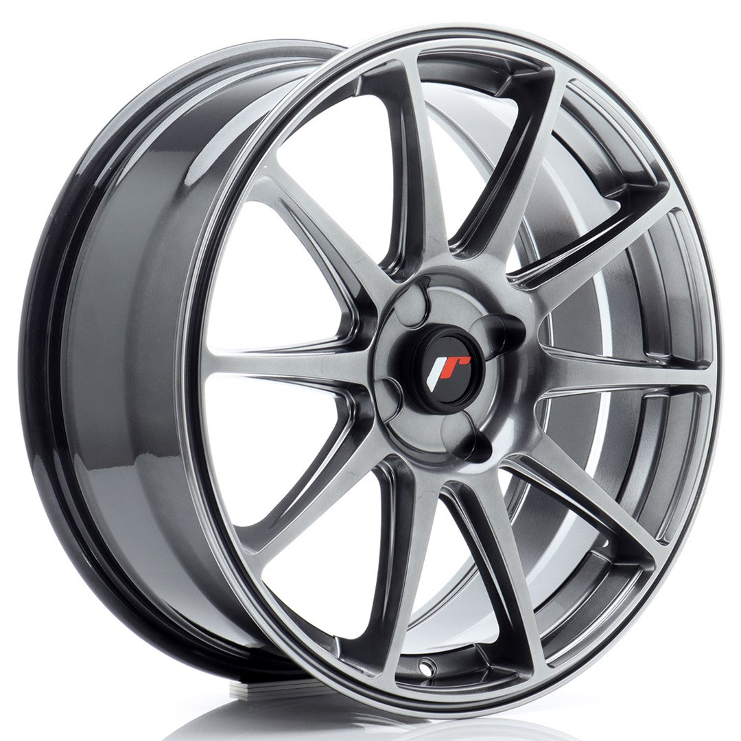Felg JR Wheels JR11 18x7,5" Hyper Black – sett forfra