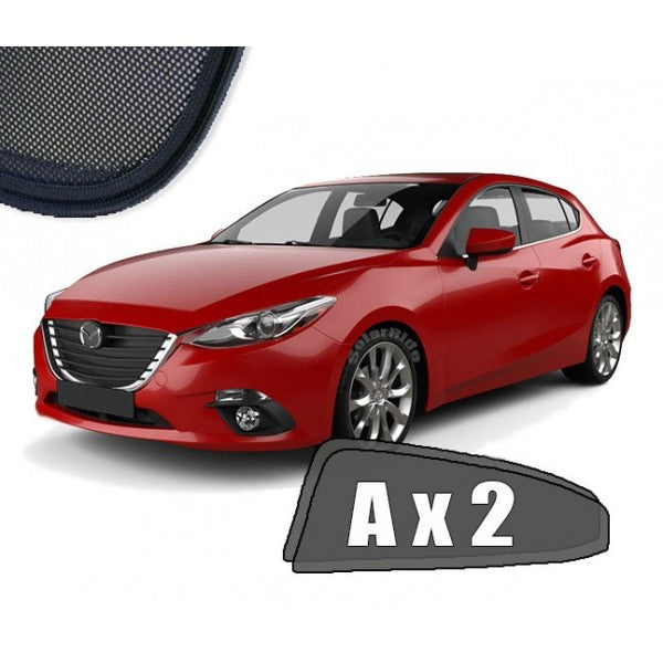 Sr solskjerm i akryl for Mazda 3 Hatchback III med enkel montering og vindavviserfunksjon