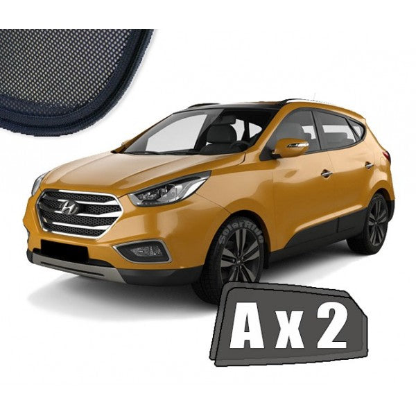 Sr solskjerm i akryl for Hyundai IX35 (2009-2015) med enkel montering og røykfarget finish