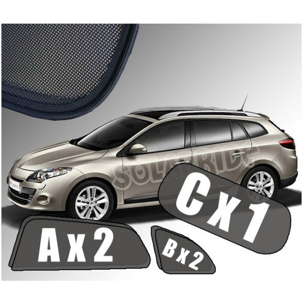 Sr solskjerm i akryl til Renault MEGANE STV / GRANDTOUR III, vindtett og regnbeskyttelse