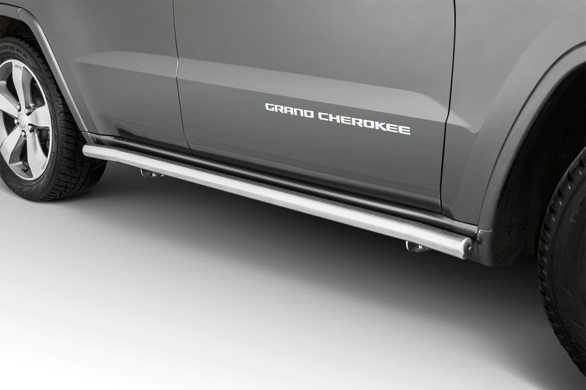 Stigtrinn Steeler i polert krom til Jeep Grand Cherokee IV (WK2) Facelift for enklere inn- og utstigning