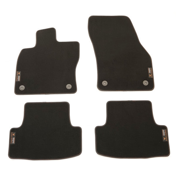 VAG OEM stoffmatter til Seat Ateca / Ateca Cupra – stoff i satin svart