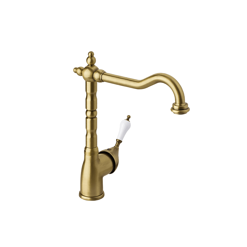 Demm Vara 3869/BR kjøkkenbatteri i antikk bronse – retroinspirert italiensk design med keramisk ventil
