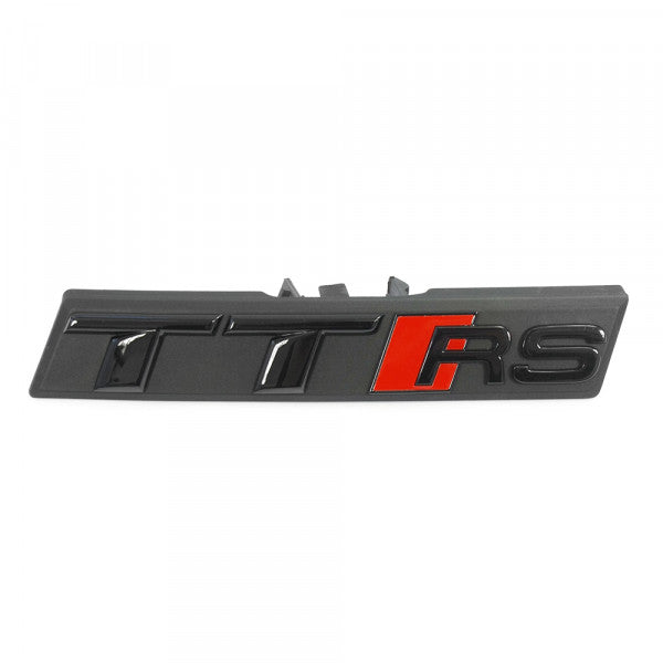 Emblem Audi TTRS (8S) > Black Glossy / Red - sett forfra