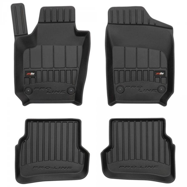 Frogum 3D Premium gulvmatter til Seat Ibiza IV (2008-2017) – svart TPE med 60 mm sidekant, sett med 4 stk